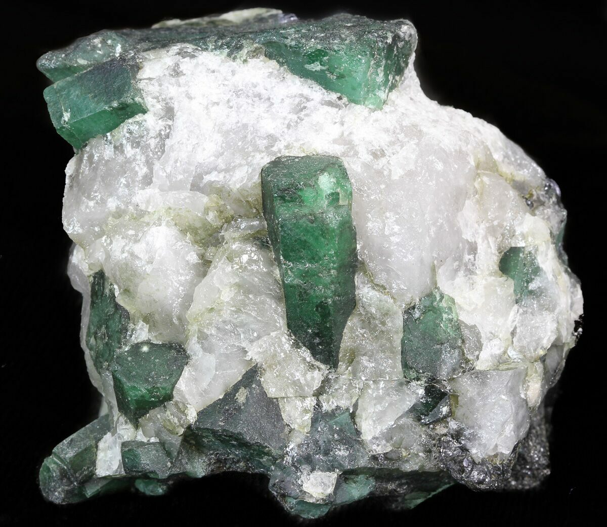 Beryl Crystals in Biotite & Quartz