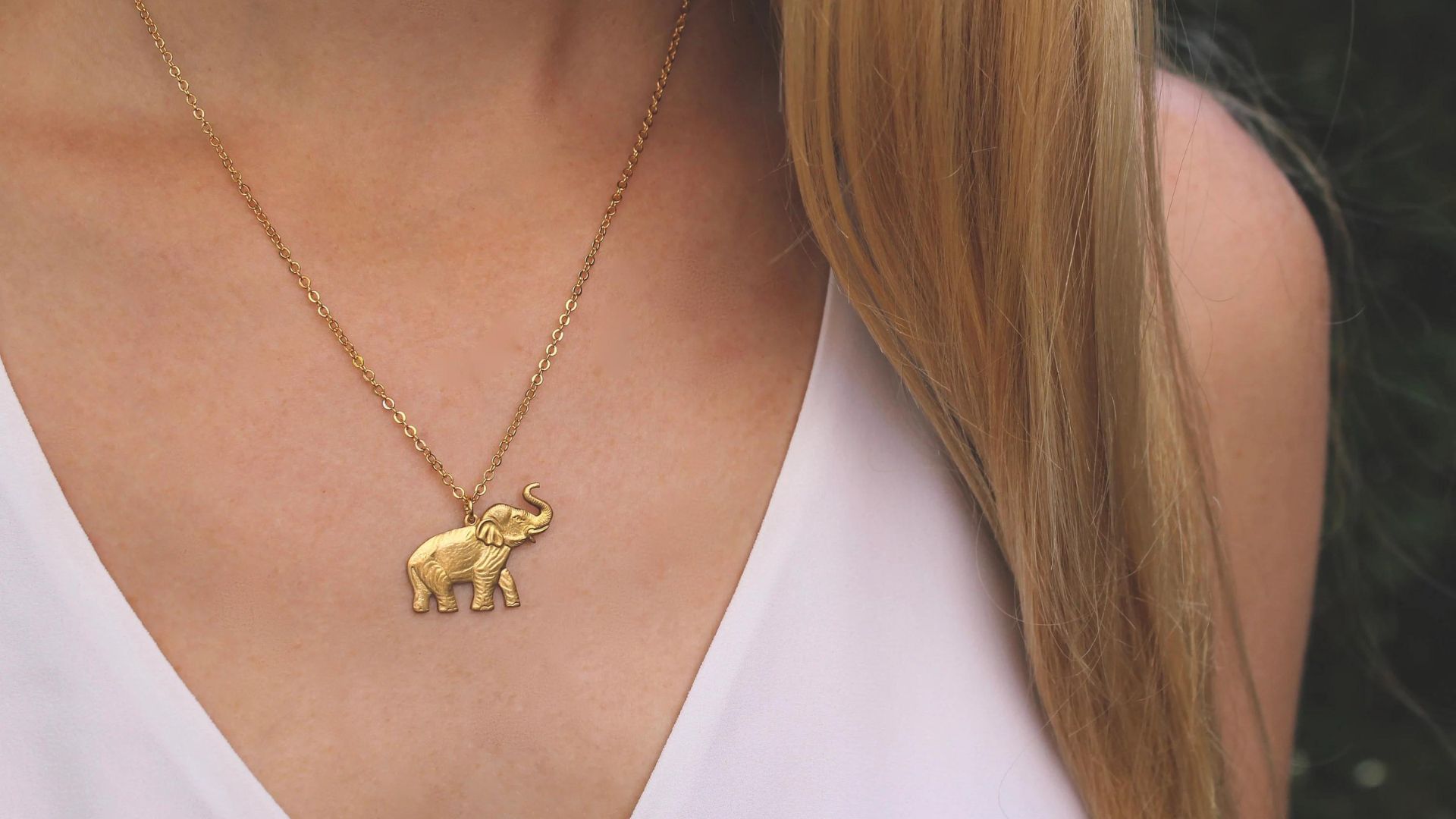 Lucky Gold Elephant Necklace