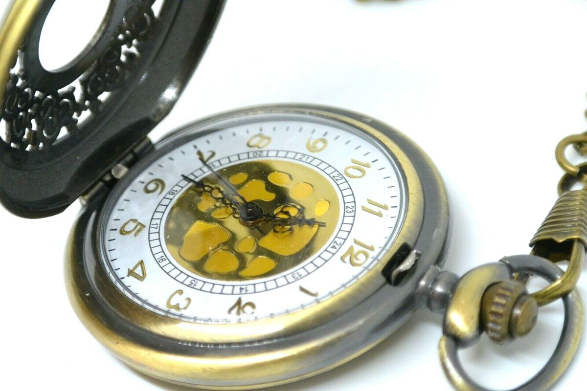Women's Pocket Watch with Cutout Filigree Design