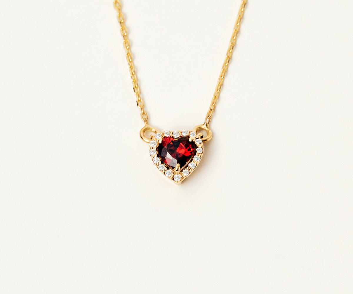 November Gelin Diamond Birthstone Heart Necklace