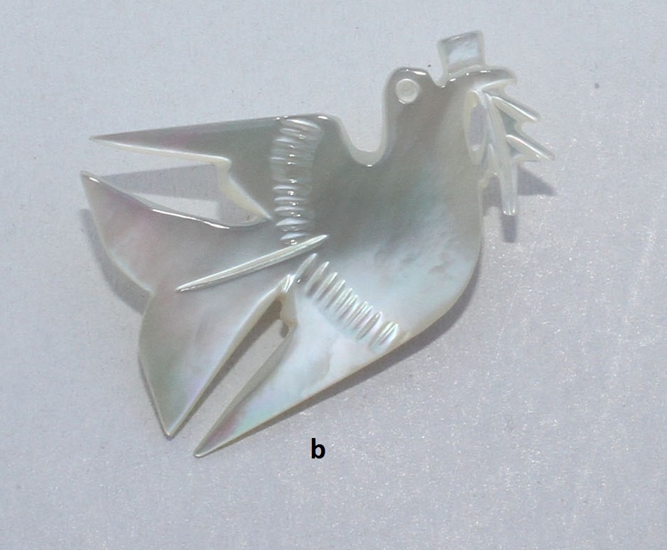 Mother of Pearl Dove of Peace brooch