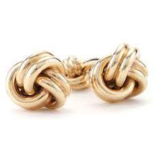 Love Knot Cufflinks in Yellow Gold