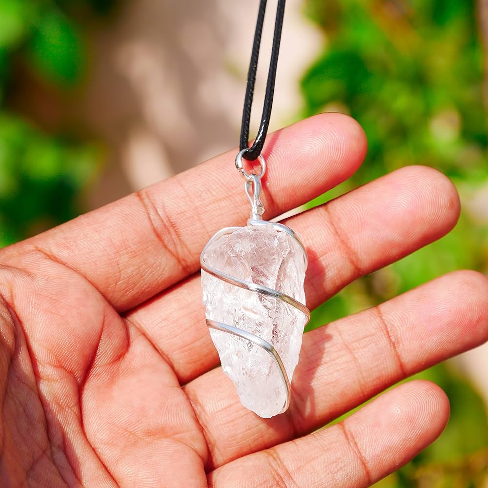 Clear Quartz Stone Natural Healing Crystals and Stones Crystal Pendants