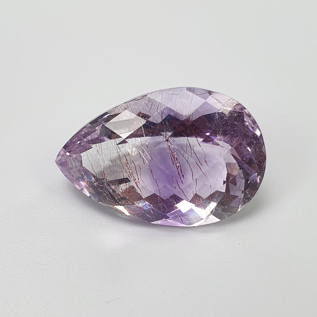 Purple RUTILE AMETHYST Quartz Gemstone Checker Cut