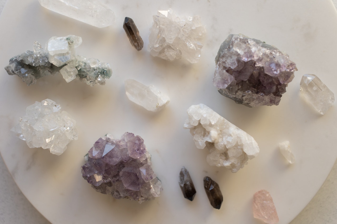 Collection of Chunks of Amethyst Crystal
