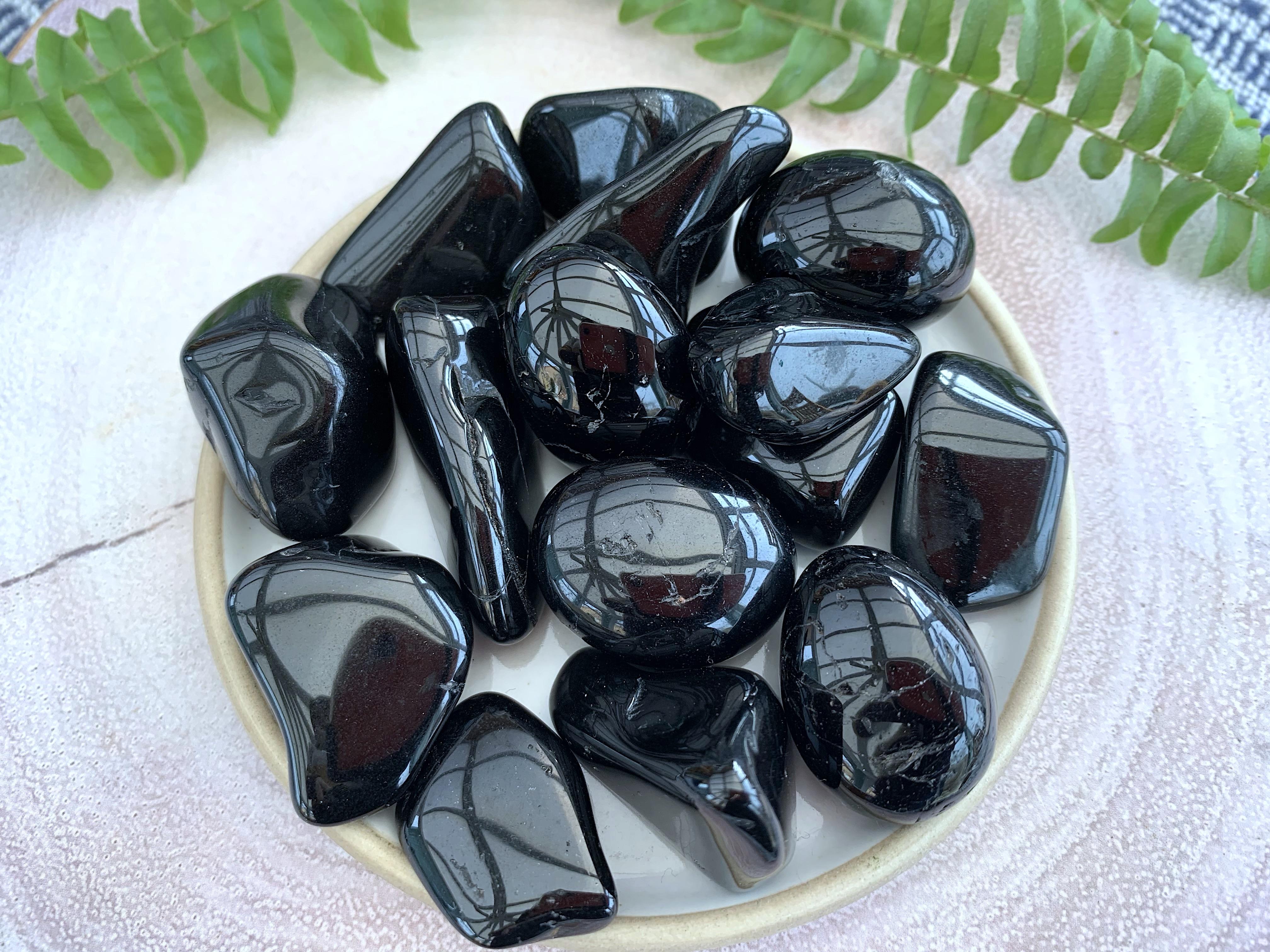 Black Tourmaline Crystal Tumble Stones