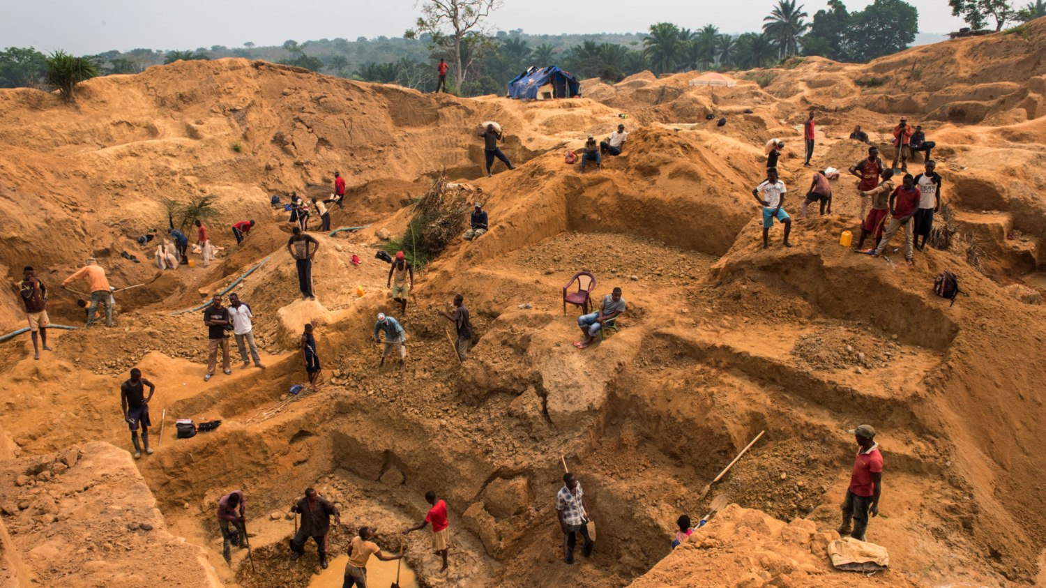 Blood diamond mine in africa