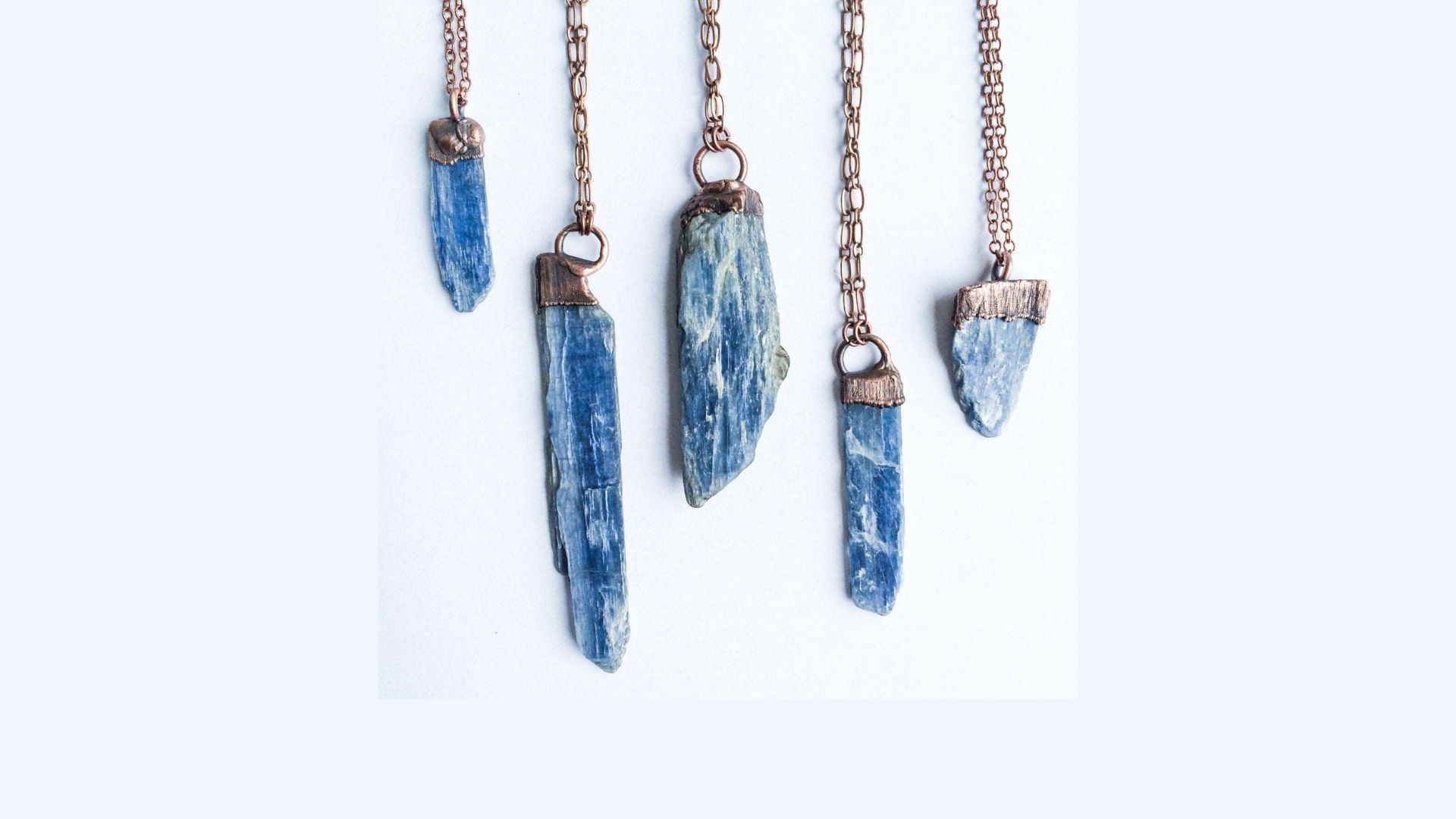 Kyanite crystal necklace