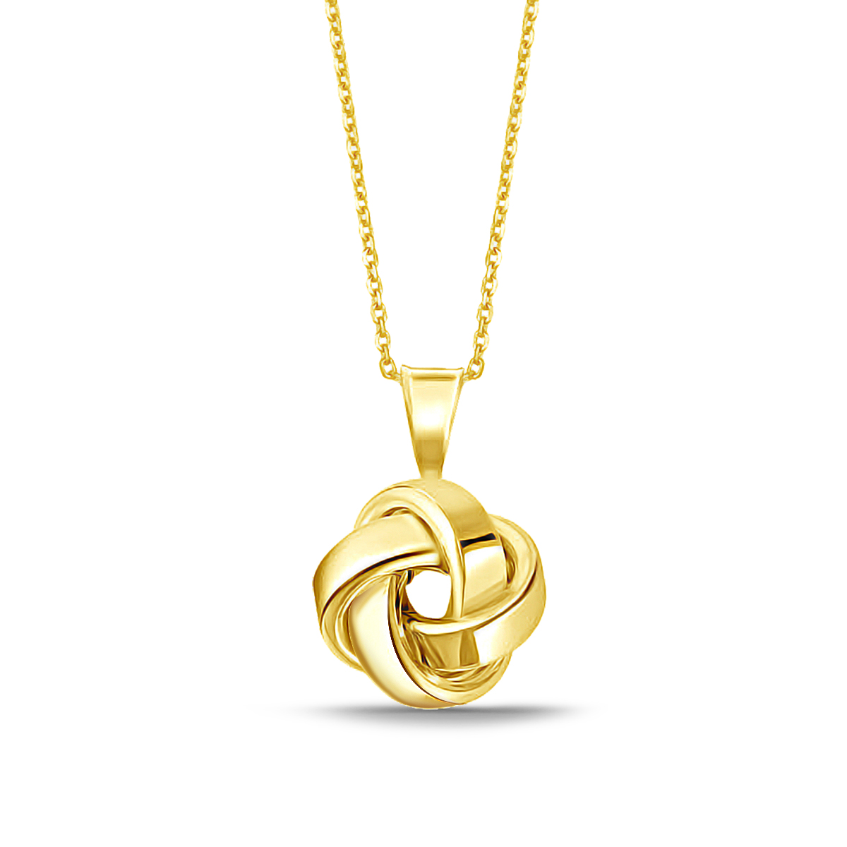 Classic Love Knot Necklace in 14K Yellow Gold