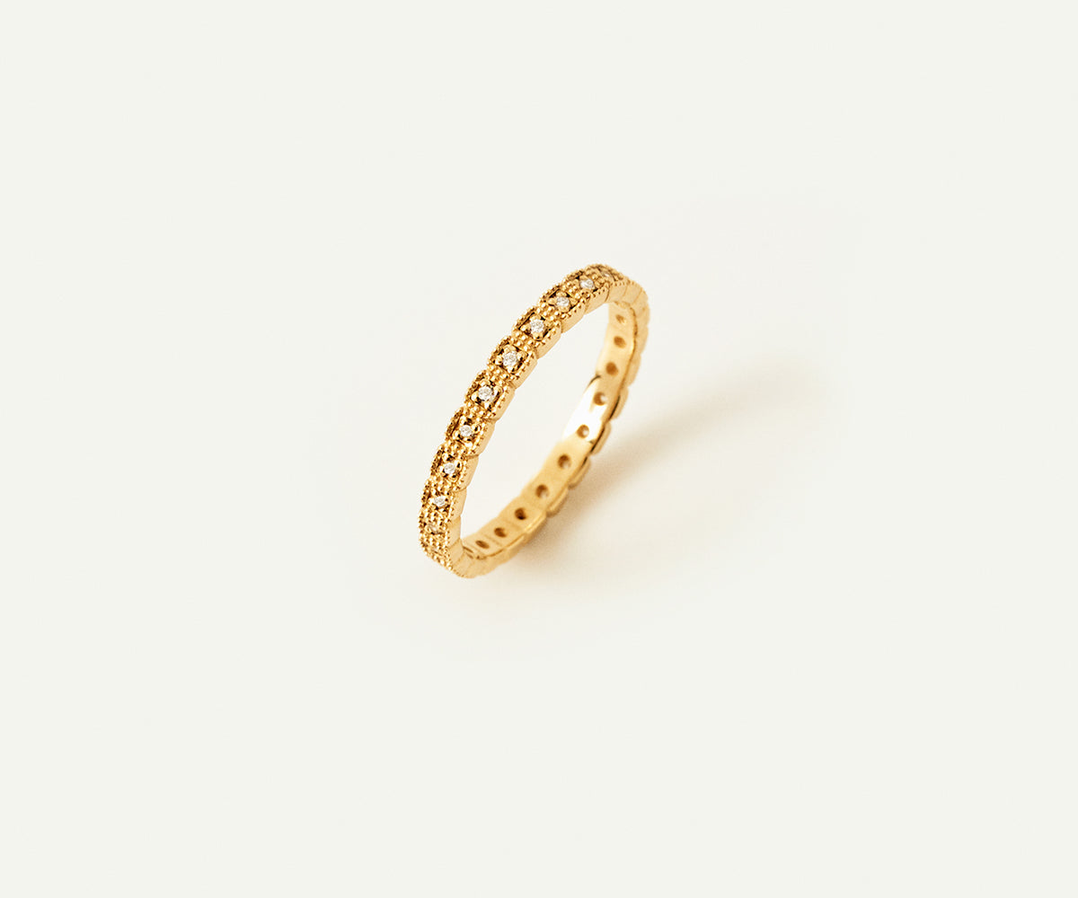 Gelin Square Diamond Eternity Ring in 14K Gold