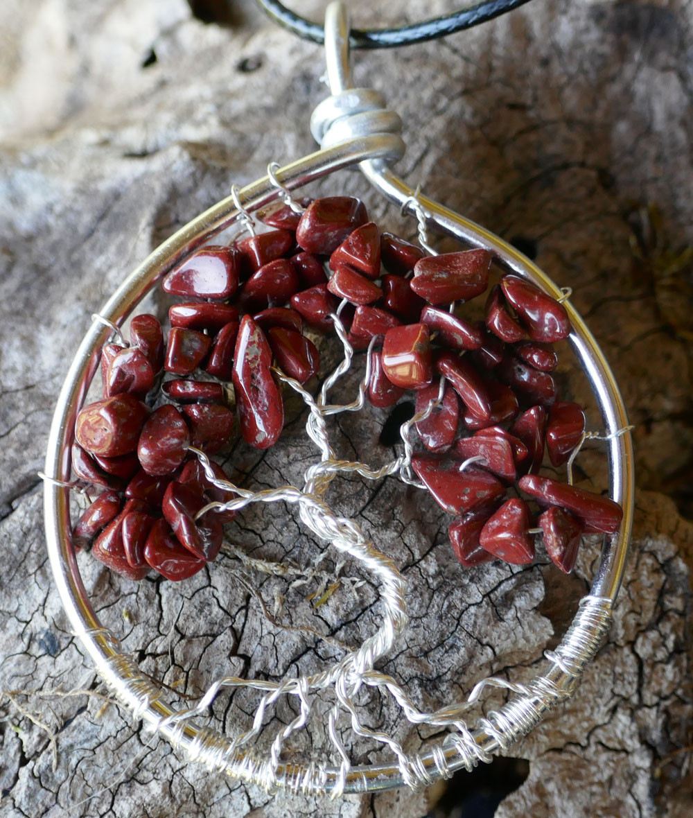 Red Jasper Tree of Life Pendant