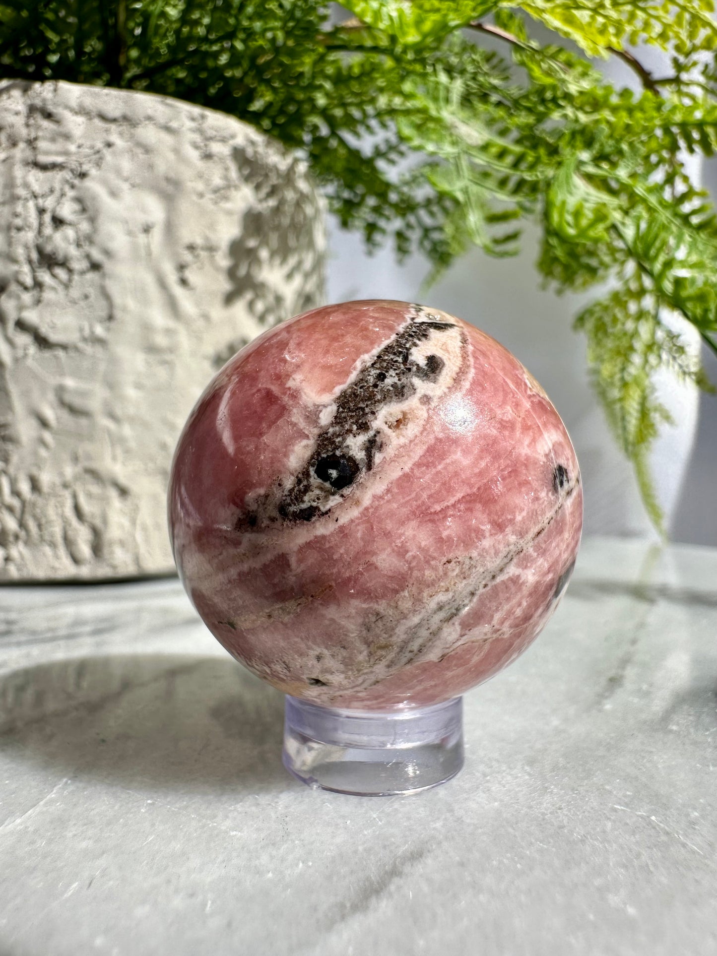 High Quality Rhodochrosite Crystal Sphere