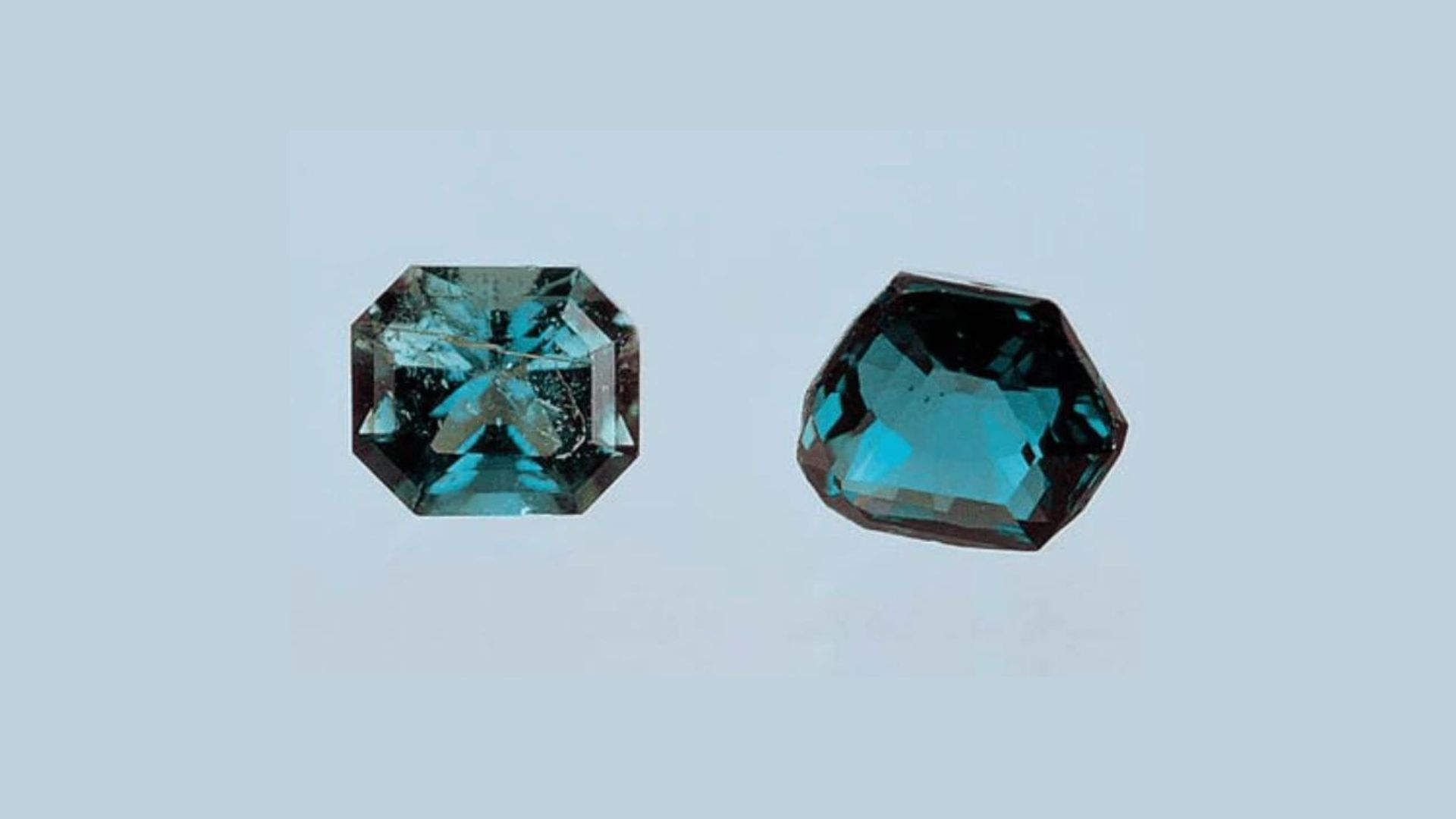 Two Different Shape Polished Serendibite Gemstone