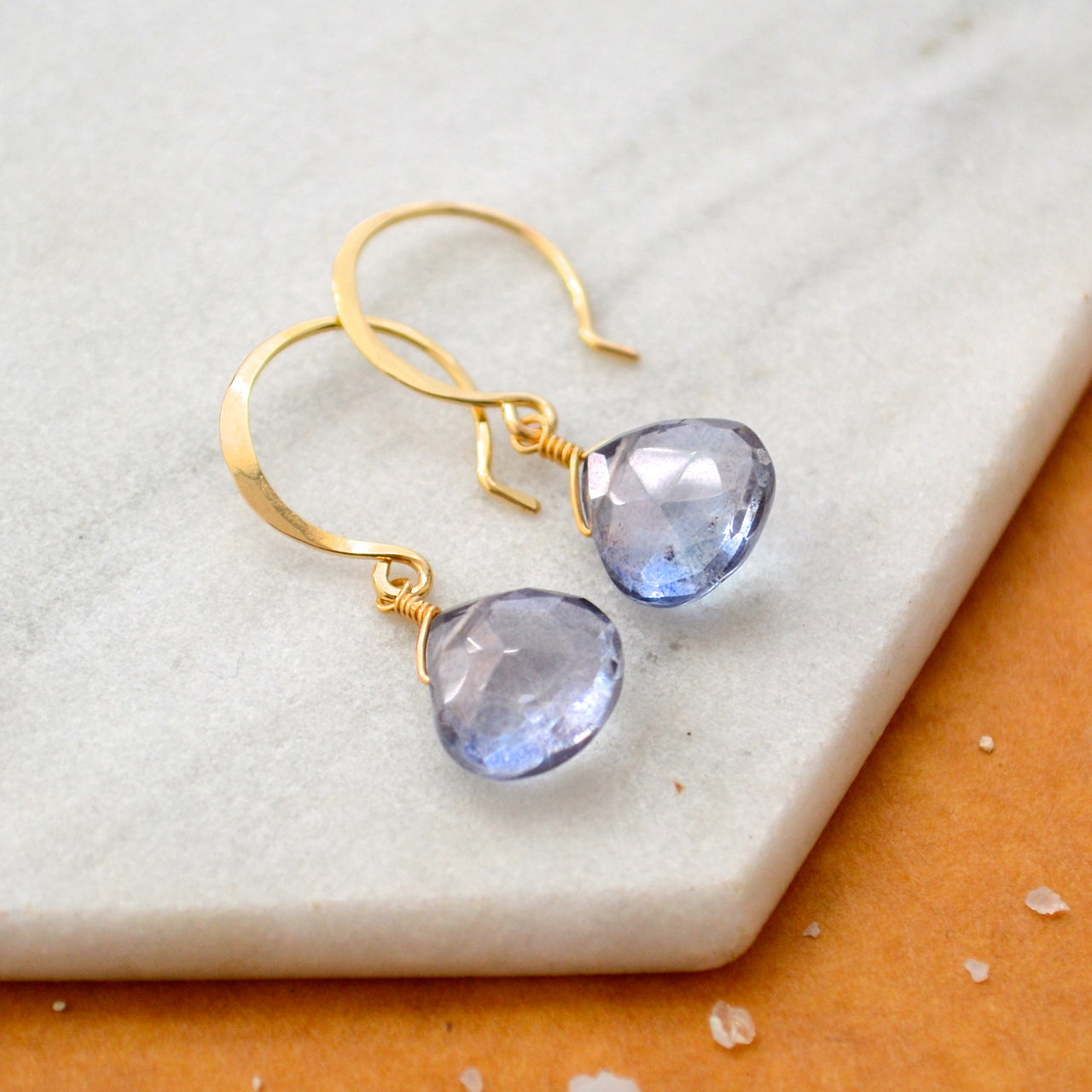 Azure blue mystic quartz Earrings