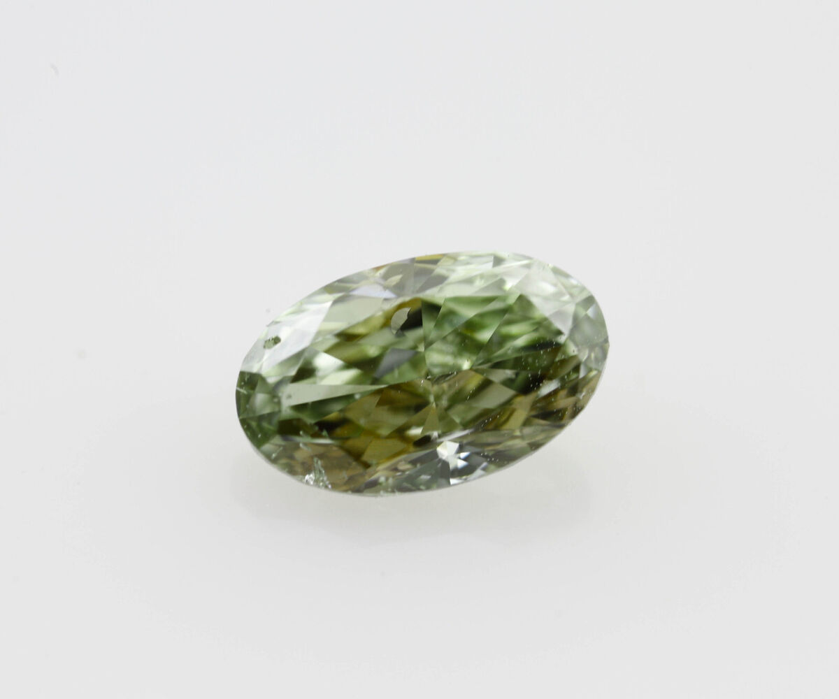 0.20ct Oval Natural Loose Fancy Deep Green Diamond